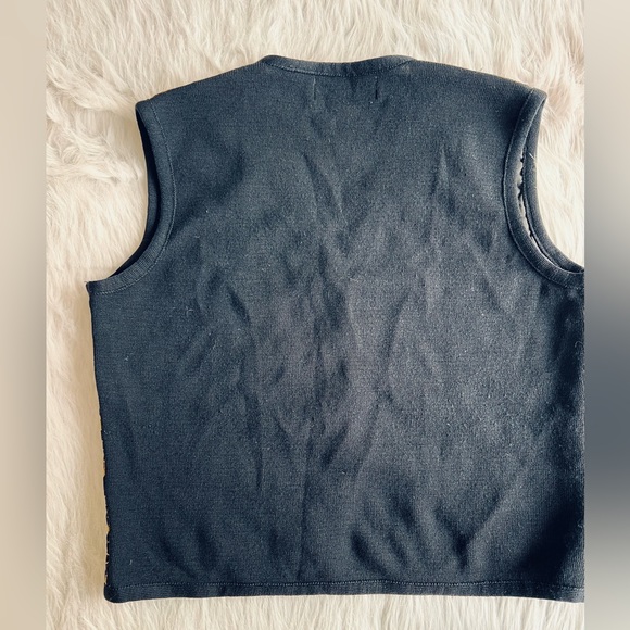 Vintage Silk Italian Cropped Equestrian Horsebit quilted Vest - Picture 3 of 12